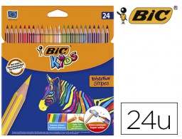 24 lápices de colores Bic Evolution Stripes